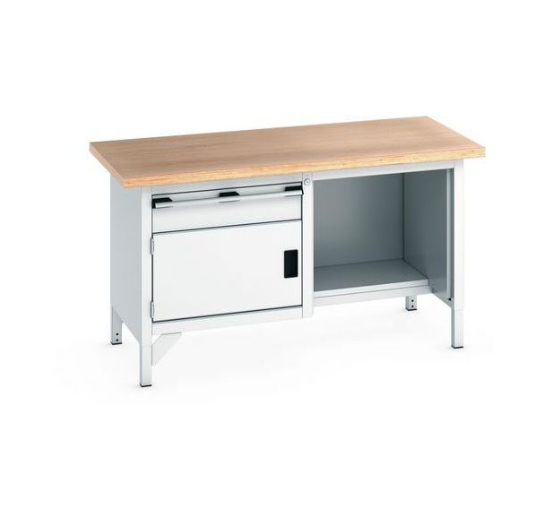 Etabli en hêtre Cubio - 1 porte - 1 tiroir - L1500mm - Bott