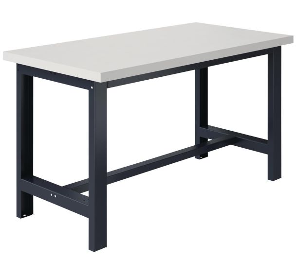 Etabli fixe SI40 plateau stratifié piètement métal Anthracite - Sofame