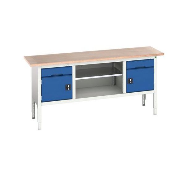 Etabli monobloc Verso 2000x600x830-930mm - Bott