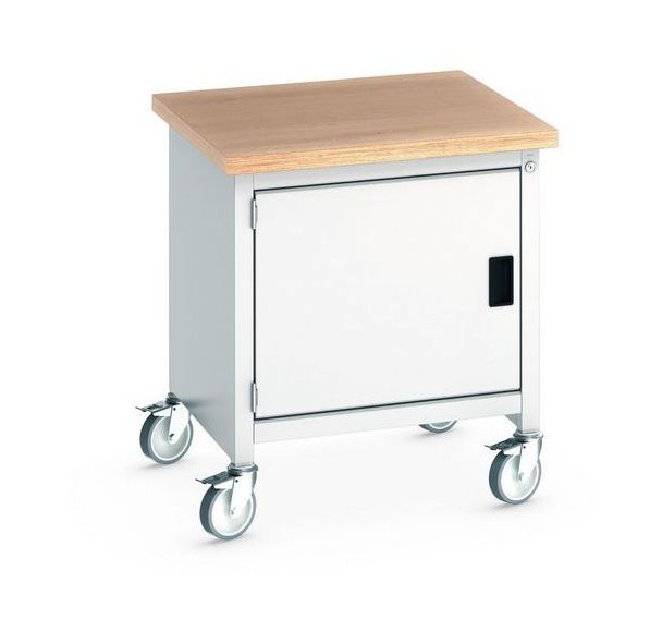 Etabli roulant monobloc Cubio - plateau hêtre 1 porte - Bott