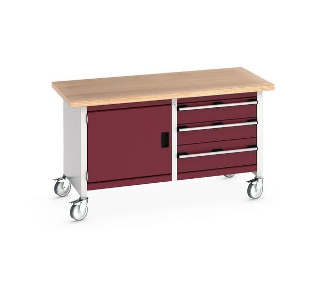 Établi roulant monobloc avec armoire et tiroirs_Bott