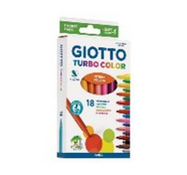 Etui 18 feutres Giotto Turbo color 18 couleurs différentes