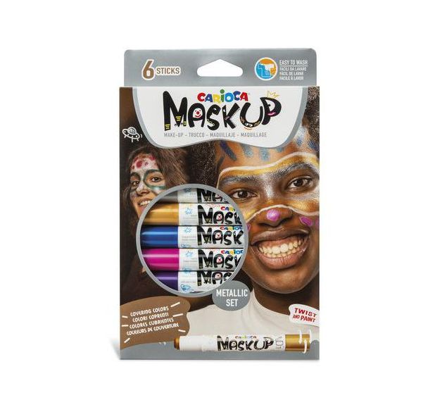 Etui 6 sticks peinture visage métallique Maskup