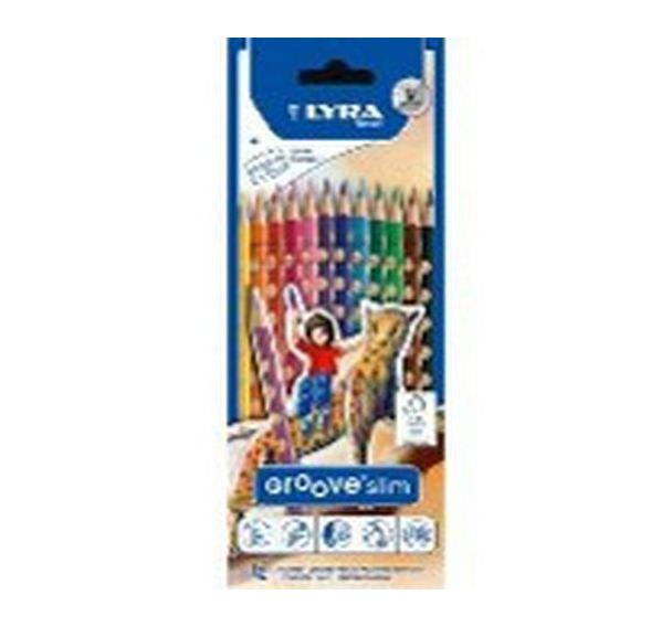 Etui de 12 crayons couleurs Groove Slim triangulaire