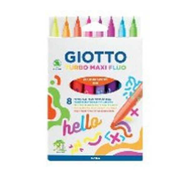 Etui de 8 feutres fluos pointe extra large