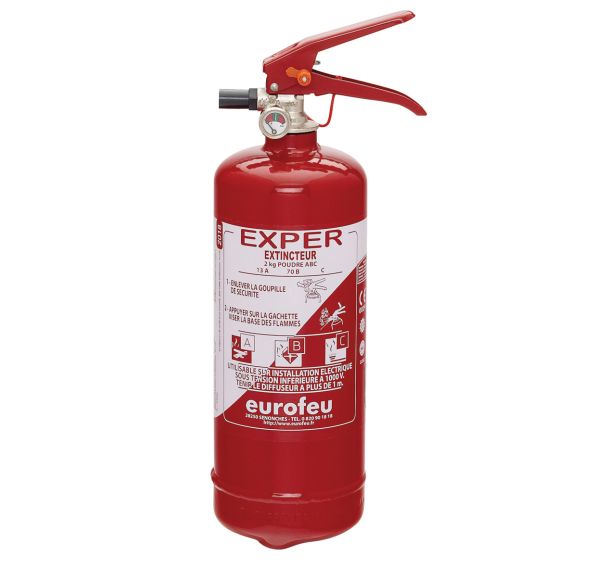 Extincteur EUROFEU poudre ABC PP 1 KG Exper