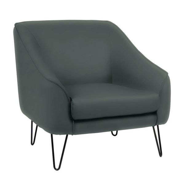 Fauteuil AYA enduit PVC non feu M1 pied métal - GGI