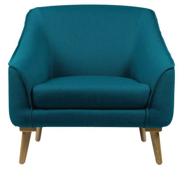 Fauteuil AYA tissu chiné non feu M1 pied bois - GGI