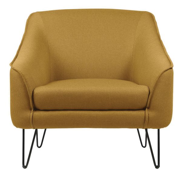 Fauteuil AYA tissu chiné non feu M1 pied métal - GGI