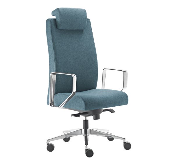 Fauteuil Bost têtière pied accoudoir alu tissu - Sokoa