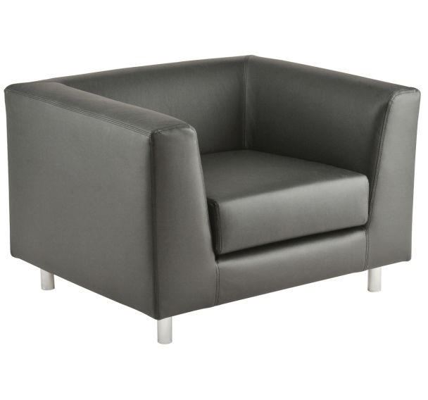 Fauteuil Florin cuir noir - Manutan Expert