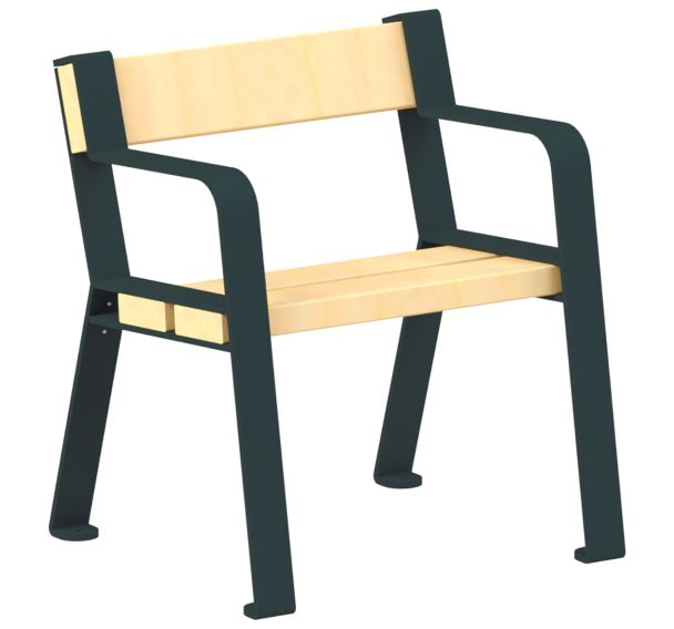 Fauteuil Forézien enfant robinier/acier - Tolerie Forezienne