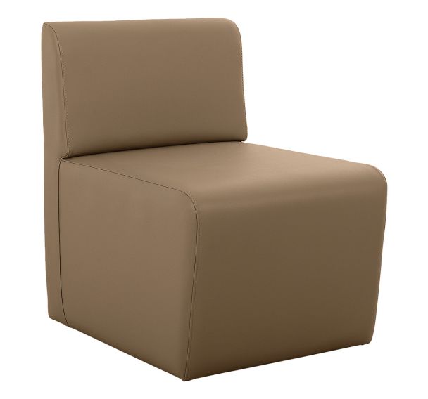 Fauteuil Leaf 1 place tissu simili cuir - Spouf