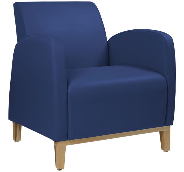 Fauteuil Marsan pied hêtre enduit PVC - GGI
