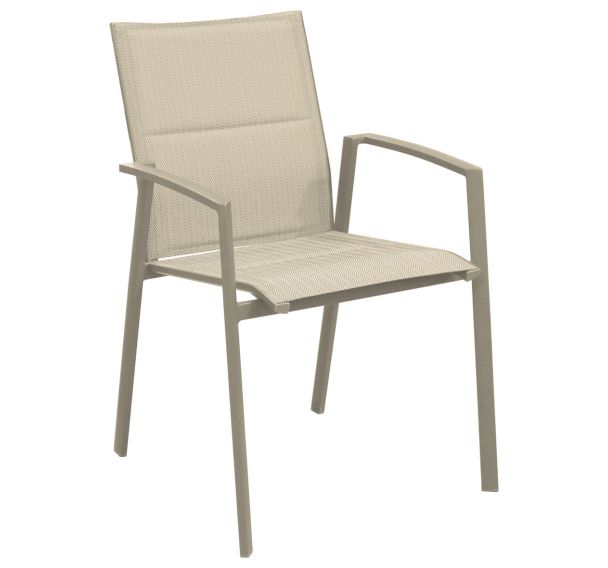 Fauteuil Palma empilable TPEP/alu - Proloisirs