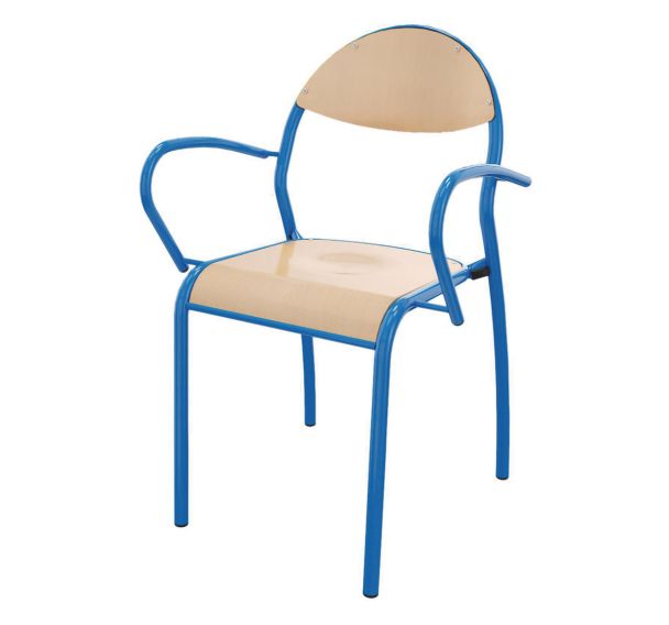 Fauteuil Rondo'o 4 pieds accotoirs tube - Mobidecor