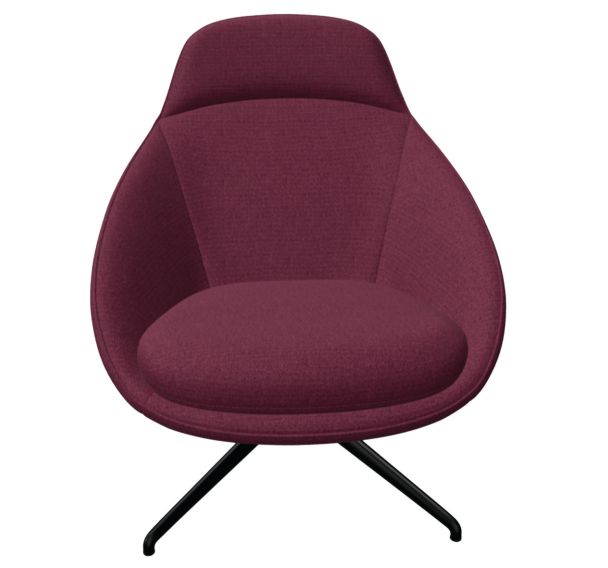 Fauteuil Scadio pivotant dos bas assise tissu polyester - Nowy Styl