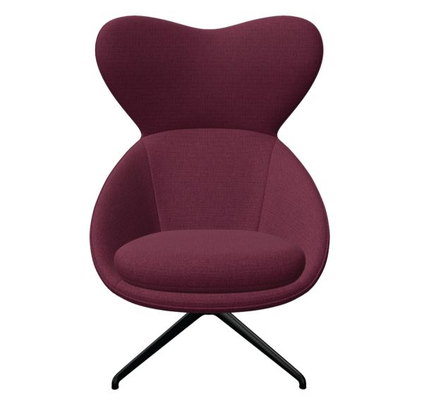 Fauteuil Scadio pivotant dos haut assise tissu polyester - Nowy Styl