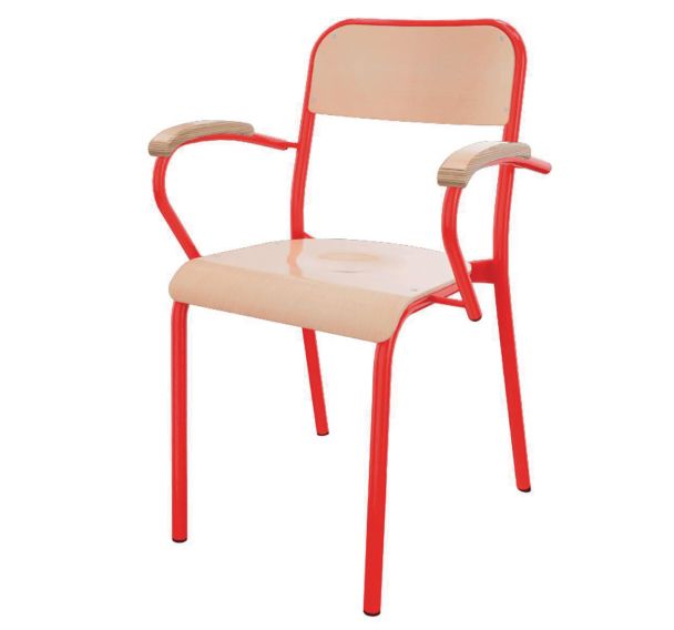 Fauteuil Trévise 4 pieds accotoirs hêtre - Mobidecor