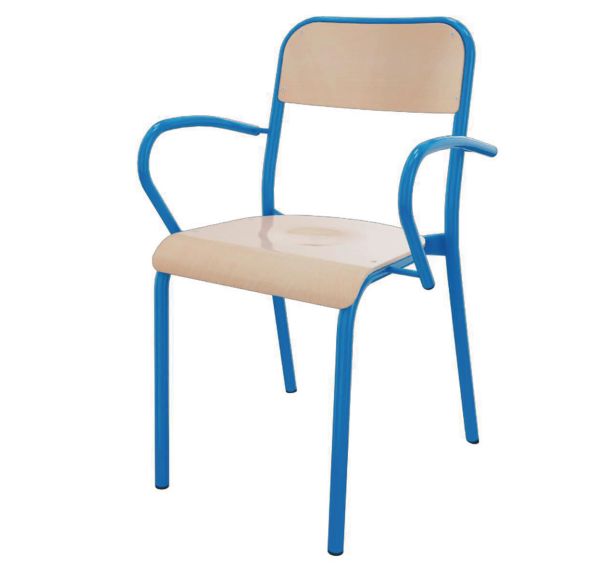 Fauteuil Trévise 4 pieds accotoirs tube - Mobidecor