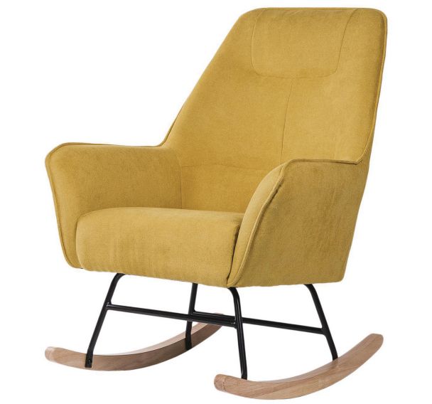 Fauteuil à bascule Copenhague moutarde
