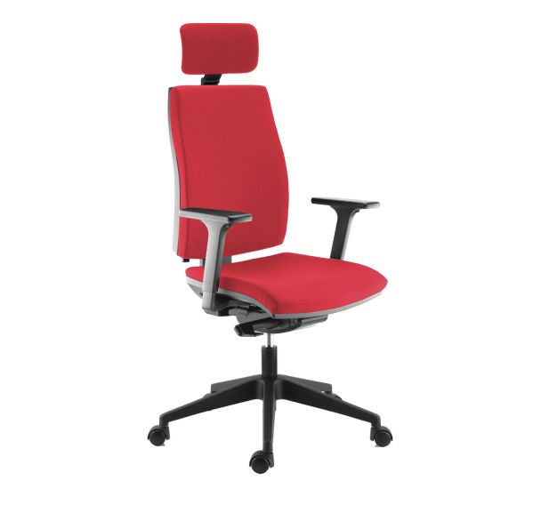 Fauteuil accoudoirs 3D Inoé + têtière polyester X-Trévira - Sokoa