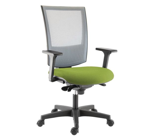 Fauteuil accoudoirs 3D Kilima dos résille gris assise tissu M1