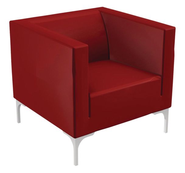 Fauteuil accueil ARTE 1 place enduit PVC - Quadrifoglio
