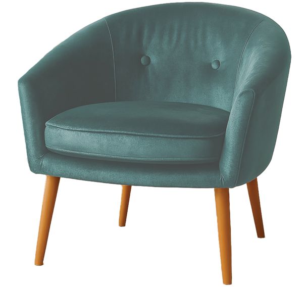 Fauteuil accueil Armand tissu velours non feu - MMP