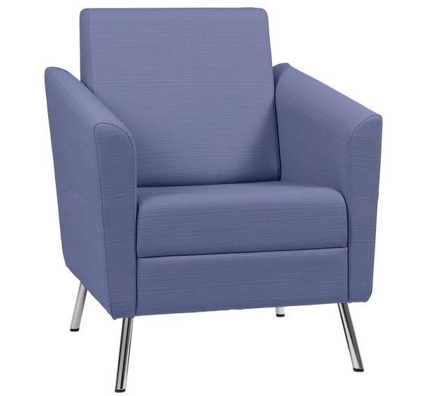 Fauteuil accueil Wind dossier haut pieds métal polyester recyclé - GGI