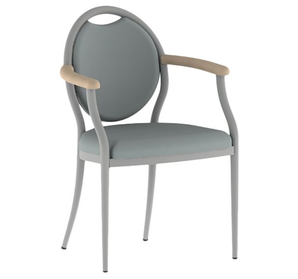 Fauteuil bridge 260 alu/mousse tissu ginkgo - Mobidecor