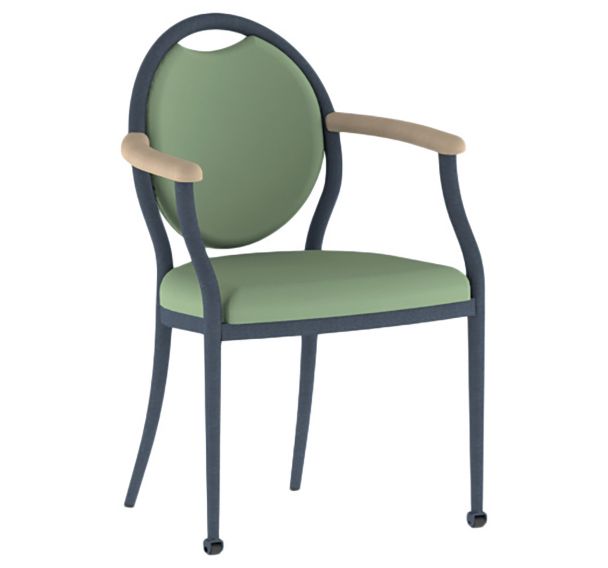 Fauteuil bridge 260 mobile alu/mousse tissu ginkgo - Mobidecor