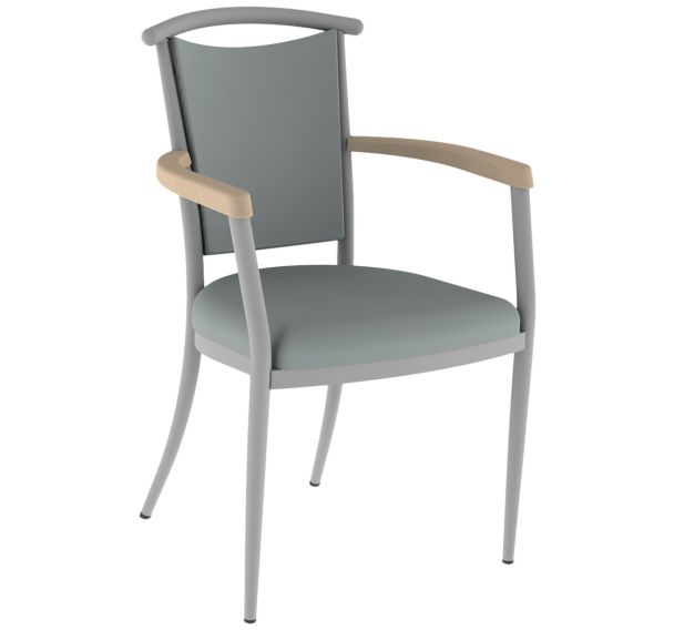 Fauteuil bridge 550 alu/mousse tissu ginkgo - Mobidecor