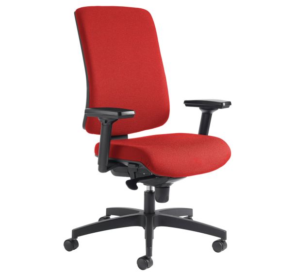 Fauteuil bureau Oria pied noir accoudoirs - GGI