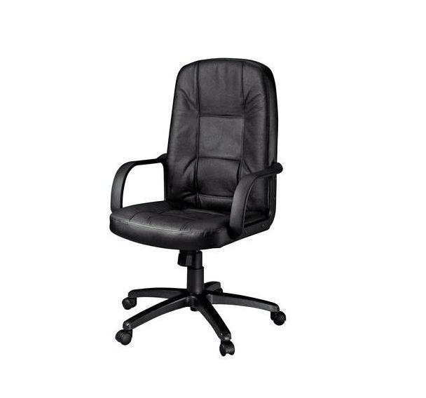 Fauteuil de direction Uranus basculement centré cuir coloris noir