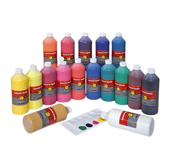 Flacon 1 litre gouache avec bec verseur - Pichon