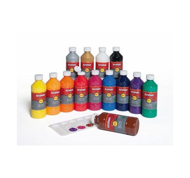 Flacon 500 ml gouache acrylique métal - Pichon