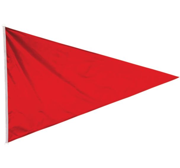 Flamme de baignade zone de danger 75 x 90 cm - rouge