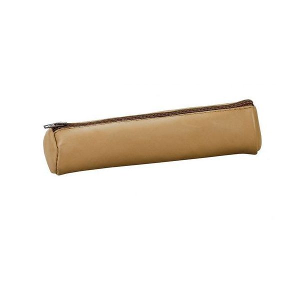 Fourre-Tout Petit Rond Elba Cuir Naturel Beige (lot de 12)