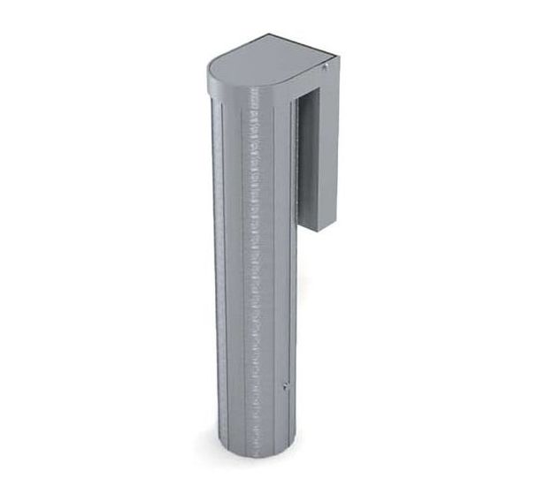 Fourreaux rond en aluminium avec couvercle encastré diam 90mm la paire