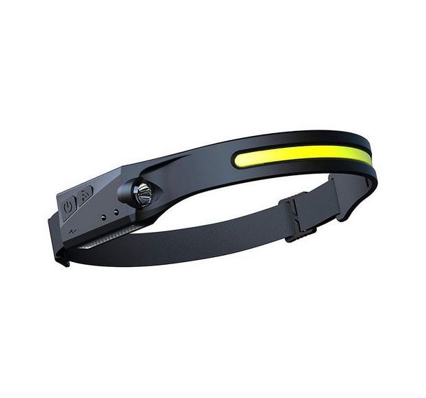Frontale COB 600lm 2 en 1 avec interrupteur Rechargeable