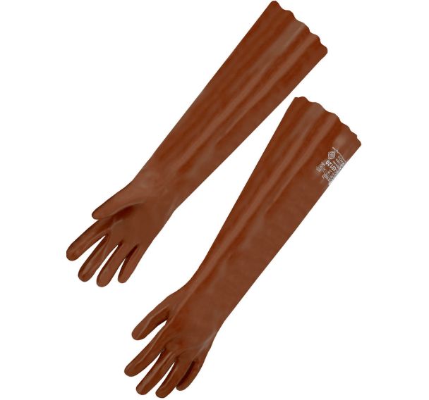 Gant Pvc rouge tt enduit 58cm, 10 - Singers - 5 pièces