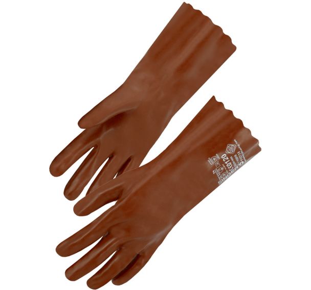 Gant pvc rouge 35cm, 9 a 10 - Singers - 10 pièces