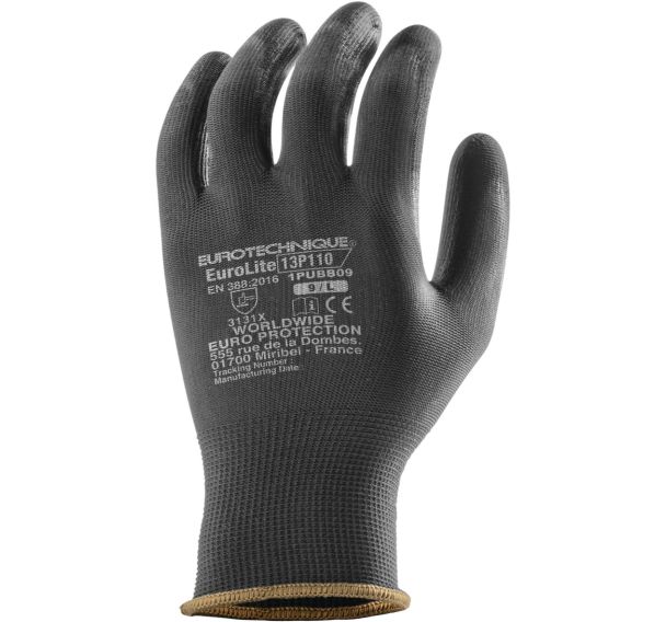 Gants Eurolite 13P110 J13 Polyéthylène noir - Coverguard