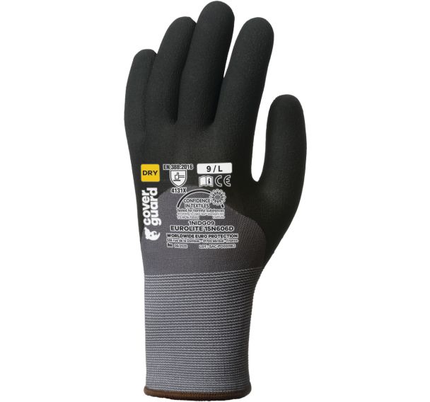 Gants Eurolite 15N606D enduit 3/4 micro-mousse nitrile - Coverguard