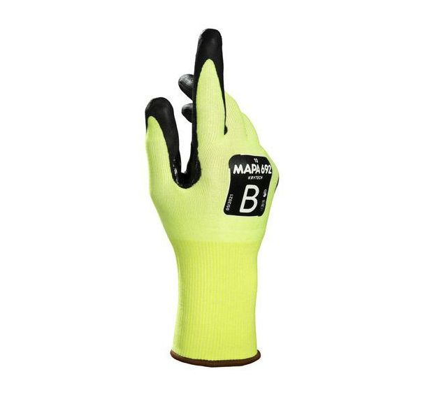 Gants anticoupure niveau B tactile Krytech 692 - Jaune - Mapa