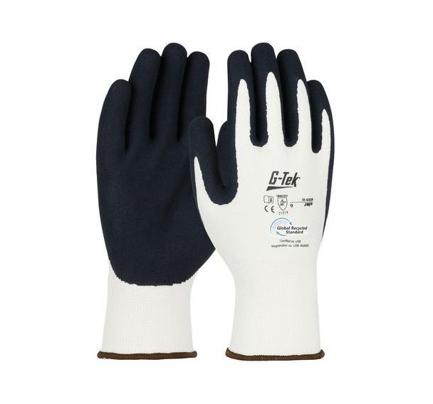 Gants de manutention g-tek en plastique recyclé enduction latex -pip