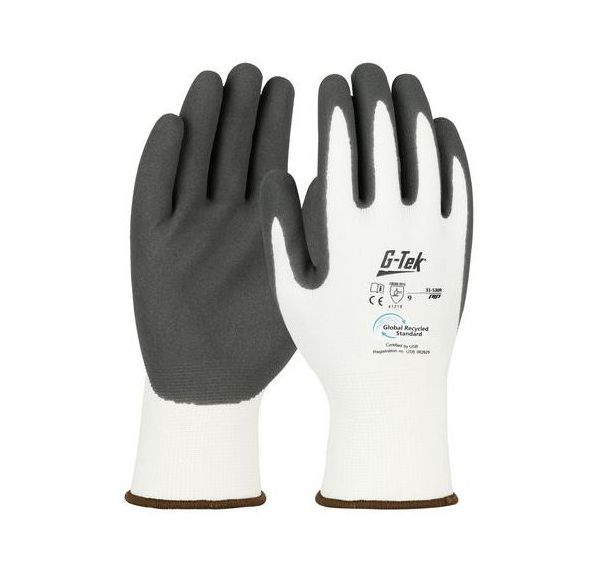 Gants de manutention g-tek en plastique recyclé enduction nitrile