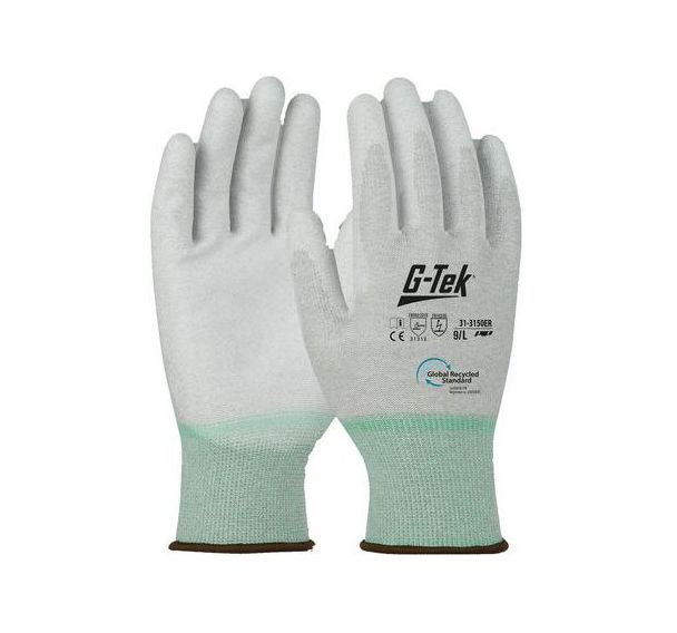 Gants de manutention g-tek tactile esd en plastique recyclé - pip