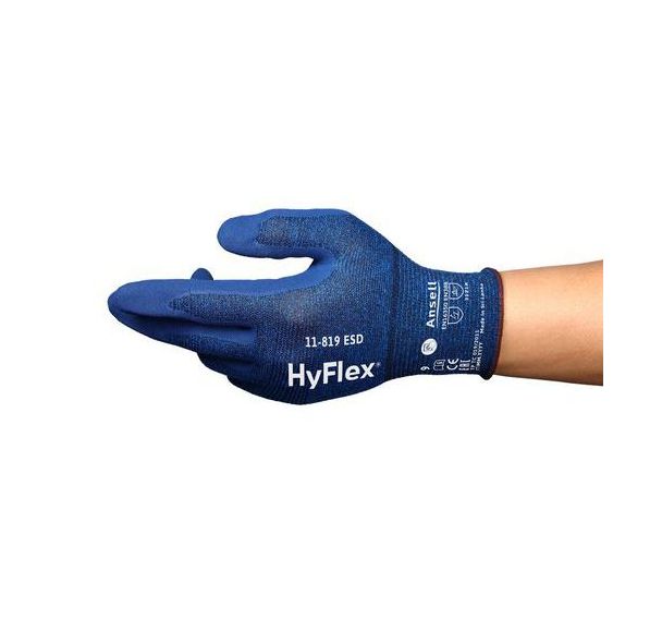 Gants de manutention ergonomique HyFlex 11-819 ESD - Ansell